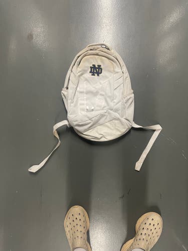 Notre Dame Under Armour backpack all white great containing used