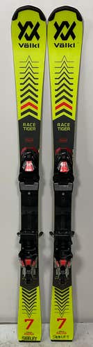 Kid's Volkl 122cm Racing Racetiger SL Skis With Marker Race 10 Bindings Max Din 10 (Used)(503E)