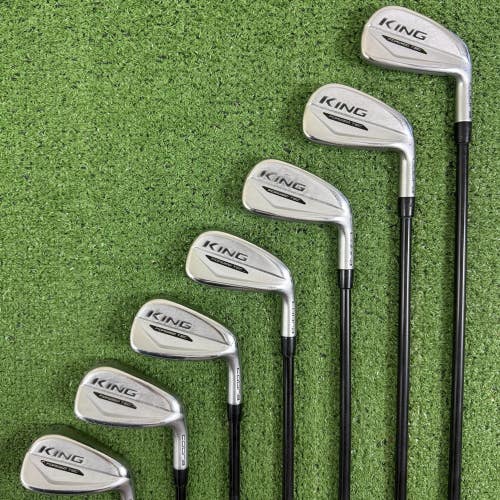 2020 Cobra King Forged Tec Iron Set 4-PW Accra iCWT 2.0 75i Pured Stiff Flex RH