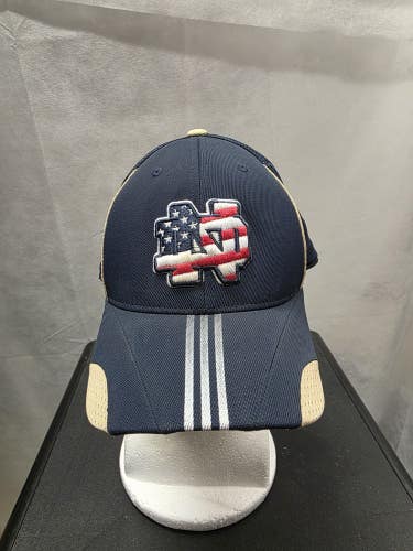 Retro Notre Dame Fighting Irish Patriotic Adidas Flex Hat L/XL NCAA