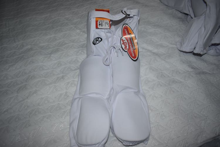 NEW - Rawlings F1500P Youth Integrated Football Pants, White, Youth Large