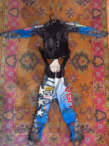 Men's Large Spyder U.S. Ski Team Ski Suit (Used) FIS Legal