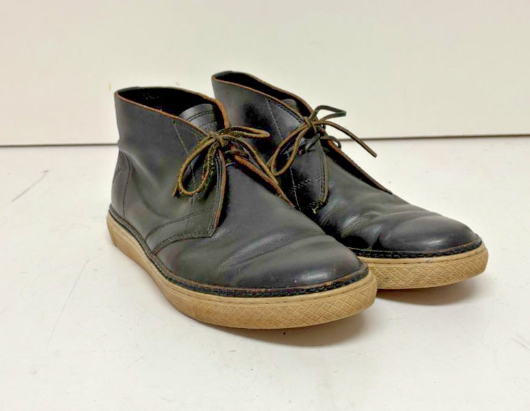 Frye Essex High-Quality Black Leather Desert Boots US Men's 10.5 GREAT