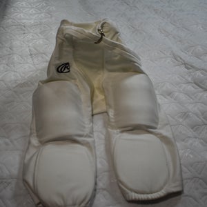 NEW - Rawlings F2500P Tunneled Lycra Youth Integrated Football Pants, White, Youth Small