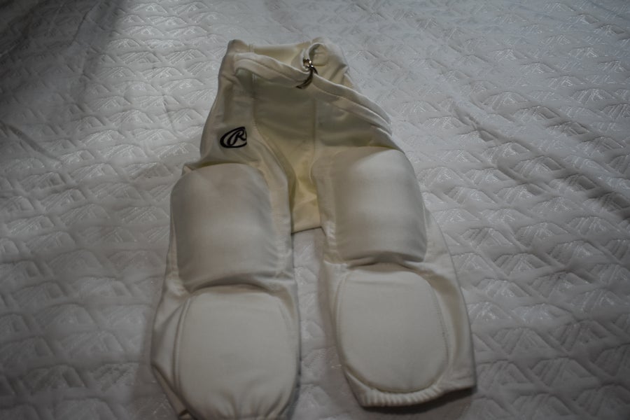 NEW - Rawlings F2500P Tunneled Lycra Youth Integrated Football Pants, White, Youth Small