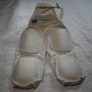 NEW - Rawlings F4500P Adult Integrated Football Pants, White, Adult Small