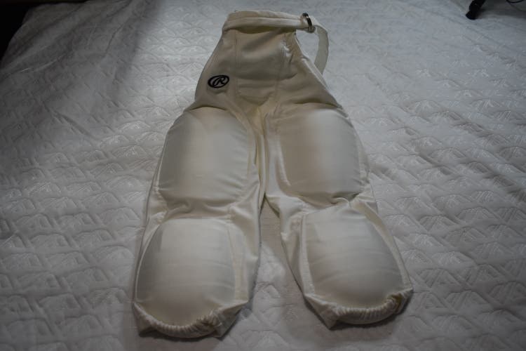 NEW - Rawlings F4500P Adult Integrated Football Pants, White, Adult Small