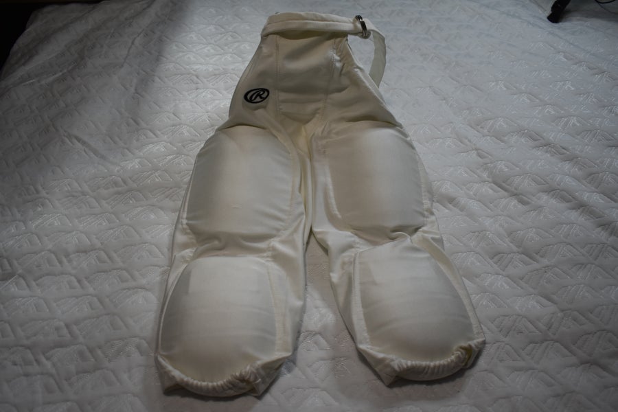 NEW - Rawlings F4500P Adult Integrated Football Pants, White, Adult Small