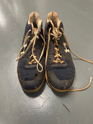 Blue Men's Size M 11.0 (W 12.0) Adult Under Armour Metal Cleats (Used)