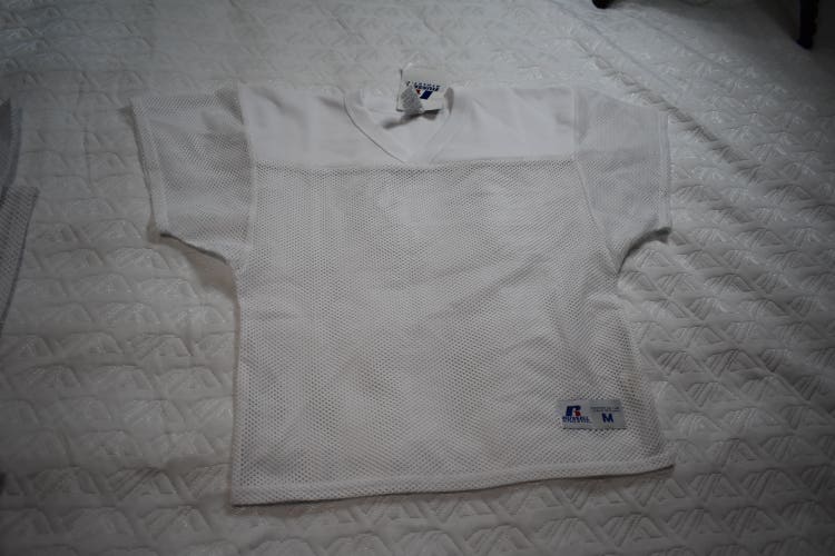 NEW -  Russell Athletic Football Practice Jersey, White, Youth Medium