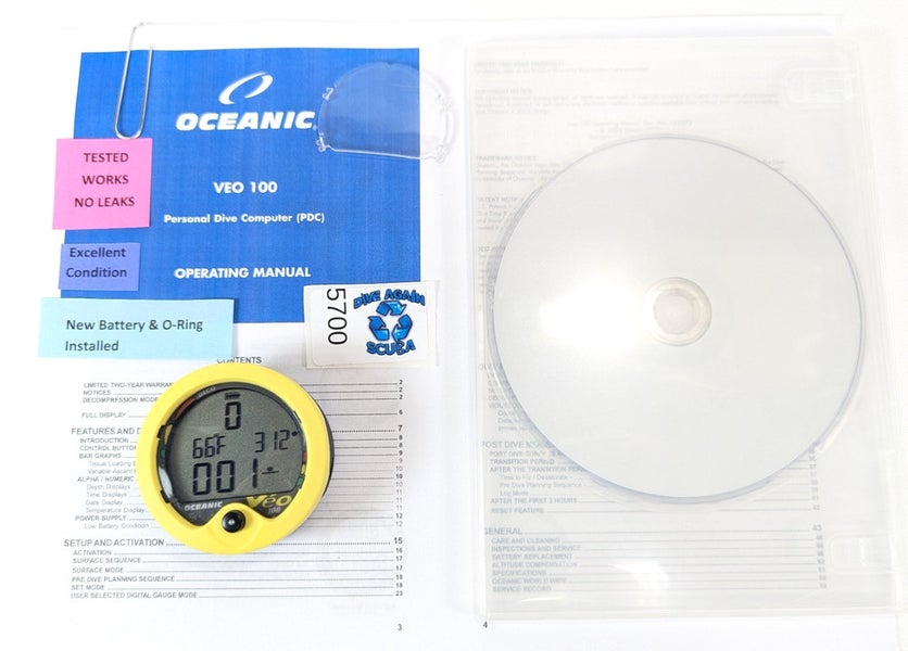 Oceanic Veo 100 Scuba Dive Computer Puck Module Diving Veo100  Diving     #5700