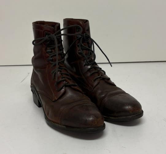 Ariat Performer Dark Brown Leather Lace Up Paddock Boots US Men's 12.5 EU 45.5