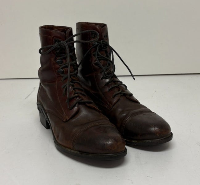 Ariat Performer Dark Brown Leather Lace Up Paddock Boots US Men's 12.5 EU 45.5