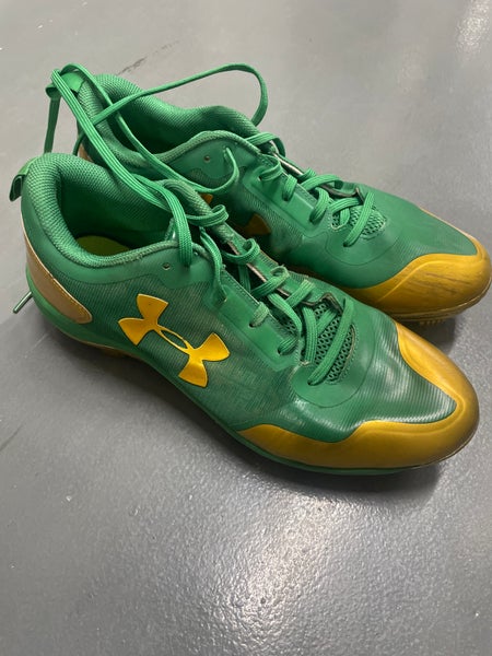 Limited Edition Green Men's Size M 12.5 (W 13.5) Adult Under Armour Baseball  Cleats (Used)