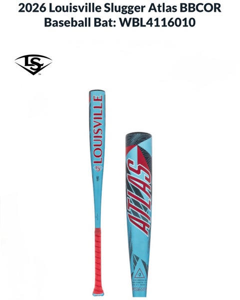 Louisville Slugger 2026 Atlas Alloy BBCOR Certified Bat (-3) 29.5 oz 32.5" (New)