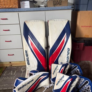 Custom Bauer Supreme Shadow Regular Goalie Full Set Pro Stock (Used) hyperlite graphic