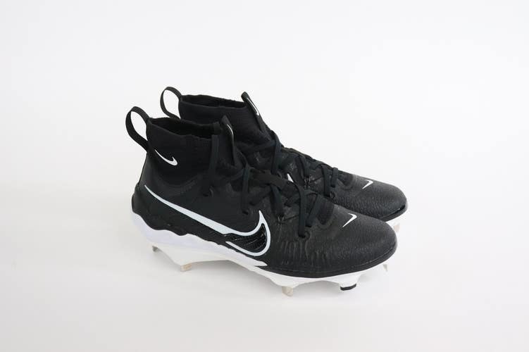 NEW Nike Alpha Huarache NXT Metal Baseball Cleats Black White DJ6517-001 sz 7.5