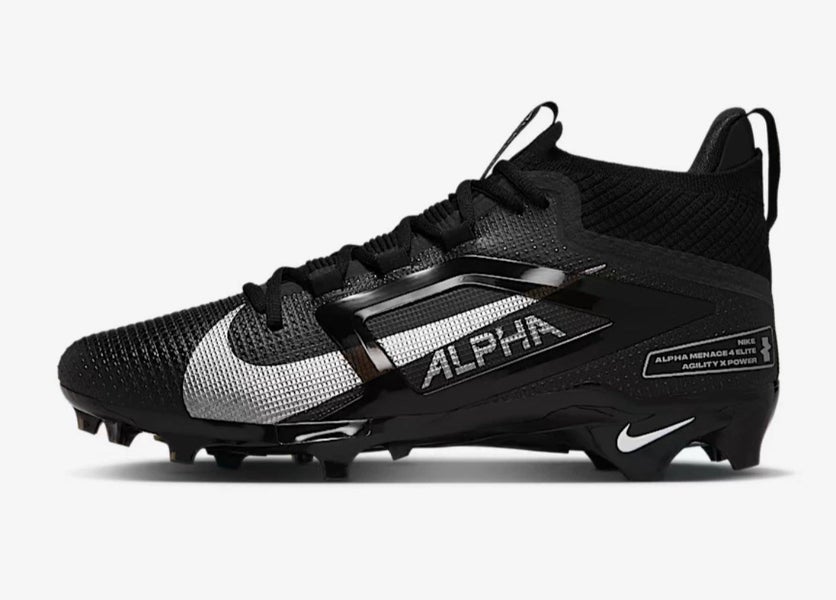 Nike Alpha Menace 4 Elite Football Cleats Black men’s size 10.5 *BRAND NEW*