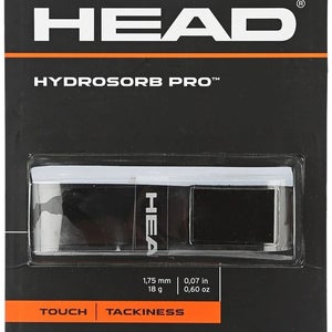 2 GRIPS: HEAD HYDROSORB PRO (BLACK) TENNIS REPLACEMENT GRIP. #285303-BK