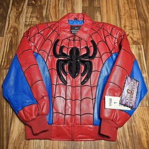 NEW Vintage RARE Ultimate Spiderman Marvel 100% Leather Promo Jacket Size Large