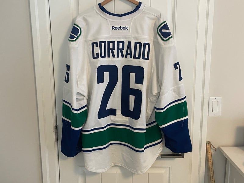 Authentic Vancouver Canucks Frank Corrado Reebok Edge 2.0 Team Issued Jersey 58