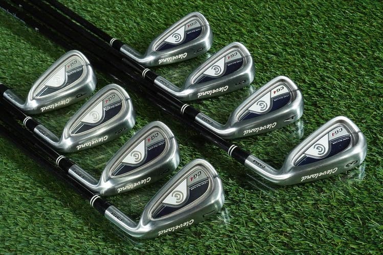 CLEVELAND CG4 CMM IRONS SET 3-PW ACTION LITE GRAPHITE REGULAR FLEX RH ~ NICE!!