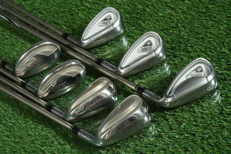 ADAMS IDEA A2 OS HYBRIDS IRONS SET 4H-PW 55G WOMENS LADIES RH, NICE + NEW GRIPS!
