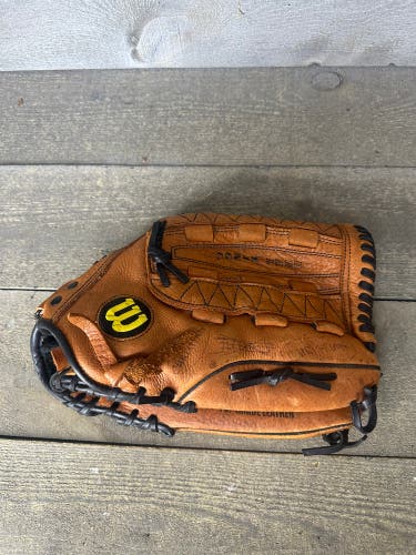 Wilson Softball RHT Glove A2478 XXL Sized 13.5" Leather Dual Hinge Adult