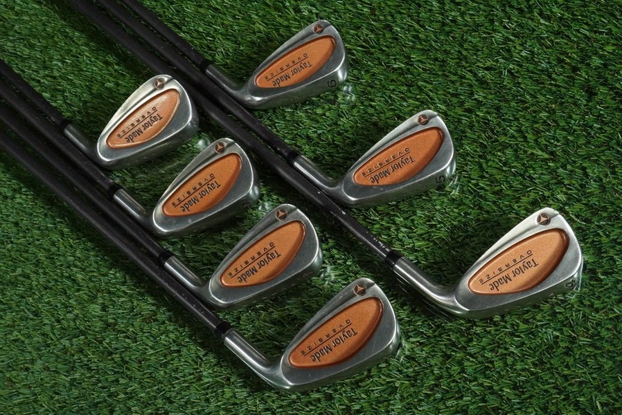 TAYLORMADE BURNER OVERSIZE IRONS SET 4-PW BUBBLE SHAFT REGULAR R-80 PLUS FLEX RH