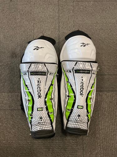 Used Reebok 16K Intermediate Shin Guards White 12" 11614-S000222454