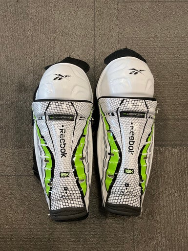 Used Reebok 16K Intermediate Shin Guards White 12" 11614-S000222454