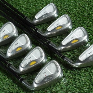 TAYLORMADE RAC OS +1 IRONS SET 4-PW,SW UG65 GRAPHITE STIFF RH ~ NEW GRIPS