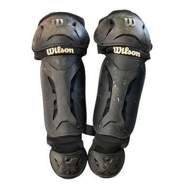 Used Wilson SHIN GUARDS Catchers Leg Guards Black T-Ball 11760-S000082690