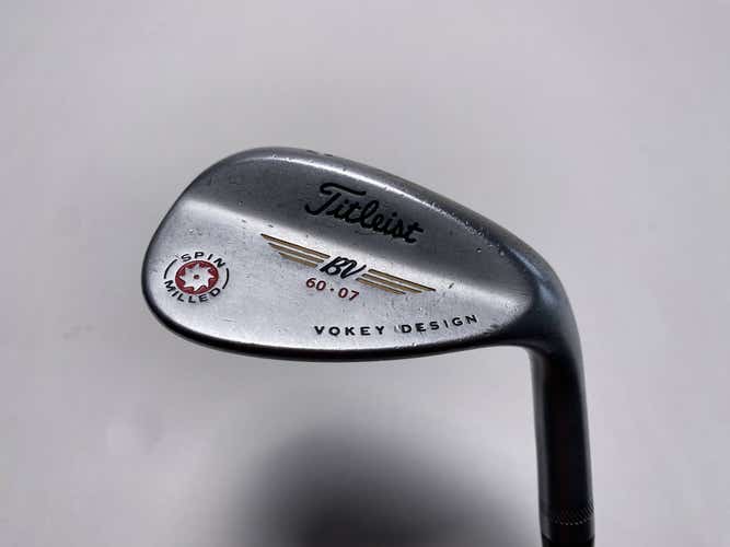 Titleist Vokey Spin Milled Chrome 2009 Lob Wedge LW 60* 7 Wedge Steel Mens RH