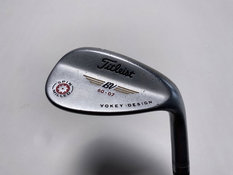 Titleist Vokey Spin Milled Chrome 2009 Lob Wedge LW 60* 7 Wedge Steel Mens RH