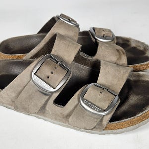 Birkenstock Arizona Big Buckle Women's Sandals Gray Leather Size: 40 / 9