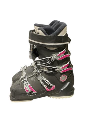 Used Rossignol PURE Womens DH Ski Boot Black 235 MP - J05.5 - W06.5 11847-S000029738