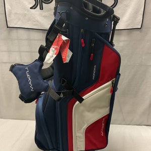 Used Maxfli HONORS Mens Stand Bag White/Red/Navy 11490-S000266049