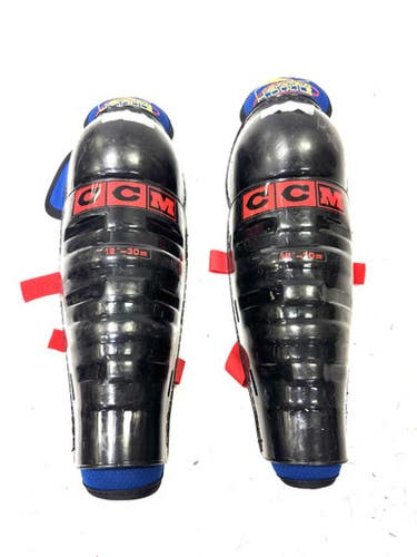Used CCM POWERLINE Senior Shin Guards Black 12" 11860-C000298729