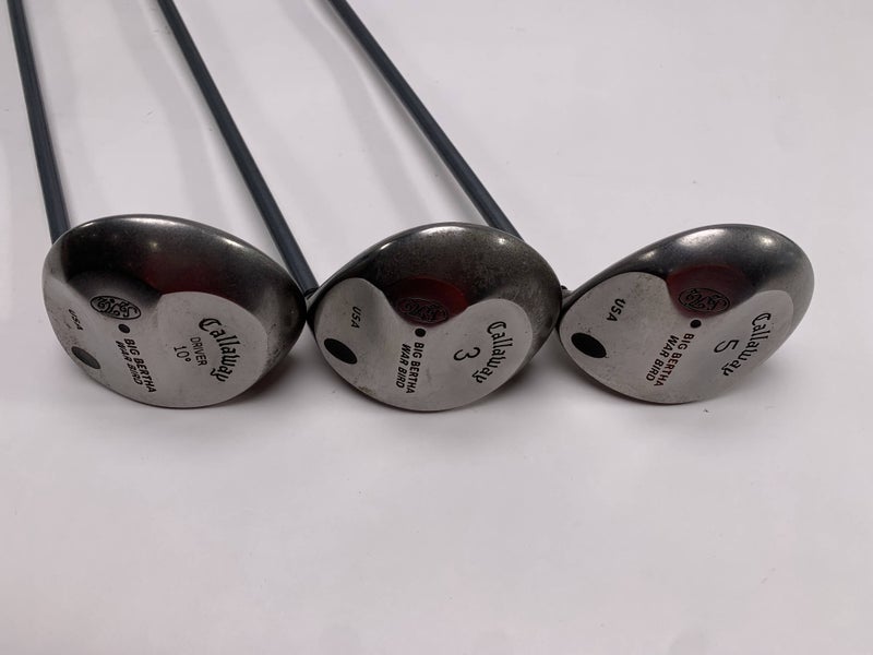 Callaway Big Bertha Warbird Driver Wood Set 3 5 | 10* 15* 18* RCH 90 Regular RH