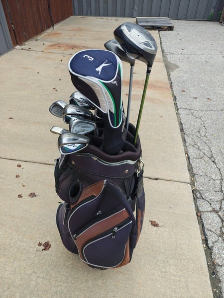 Cobra Callaway Slazenger 12 Piece Regular Flex Complete Golf Set Cart Bag