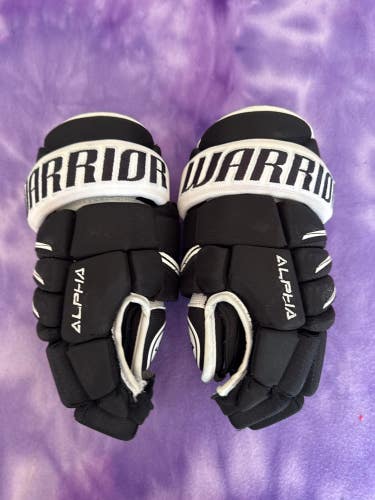Black Junior Warrior Alpha QX3 Gloves 12" (Used)