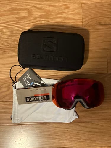 Salomon Radium Pro Sigma Cashew/PR (Cat S2 Lens Ski Goggles) New