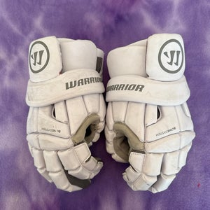 White Warrior Burn Lacrosse Gloves Large (Used)