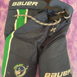 Blue Senior Small Bauer Hockey Pants Pro Stock (Used)