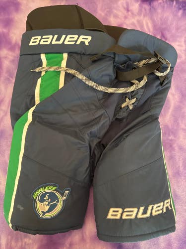 Blue Senior Small Bauer Hockey Pants Pro Stock (Used)