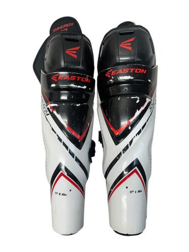 Used Easton SYNERGY 20 Senior Shin Guards White/Black/Red 17" 11835-S000198592