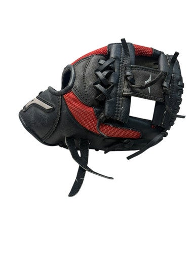 Used Mizuno POWER CLOSE BB/SB Glove RH Throw Black 10" 11835-S000198674
