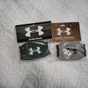 NEW - Under Armour Chin Pad / Cover, 2 Pack, Green and Gray