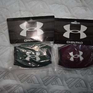 NEW - Under Armour Chin Pad / Cover, 2 Pack, Green and Maroon
